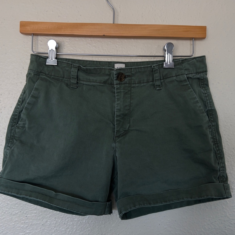GAP Olive Green Cotton Shorts